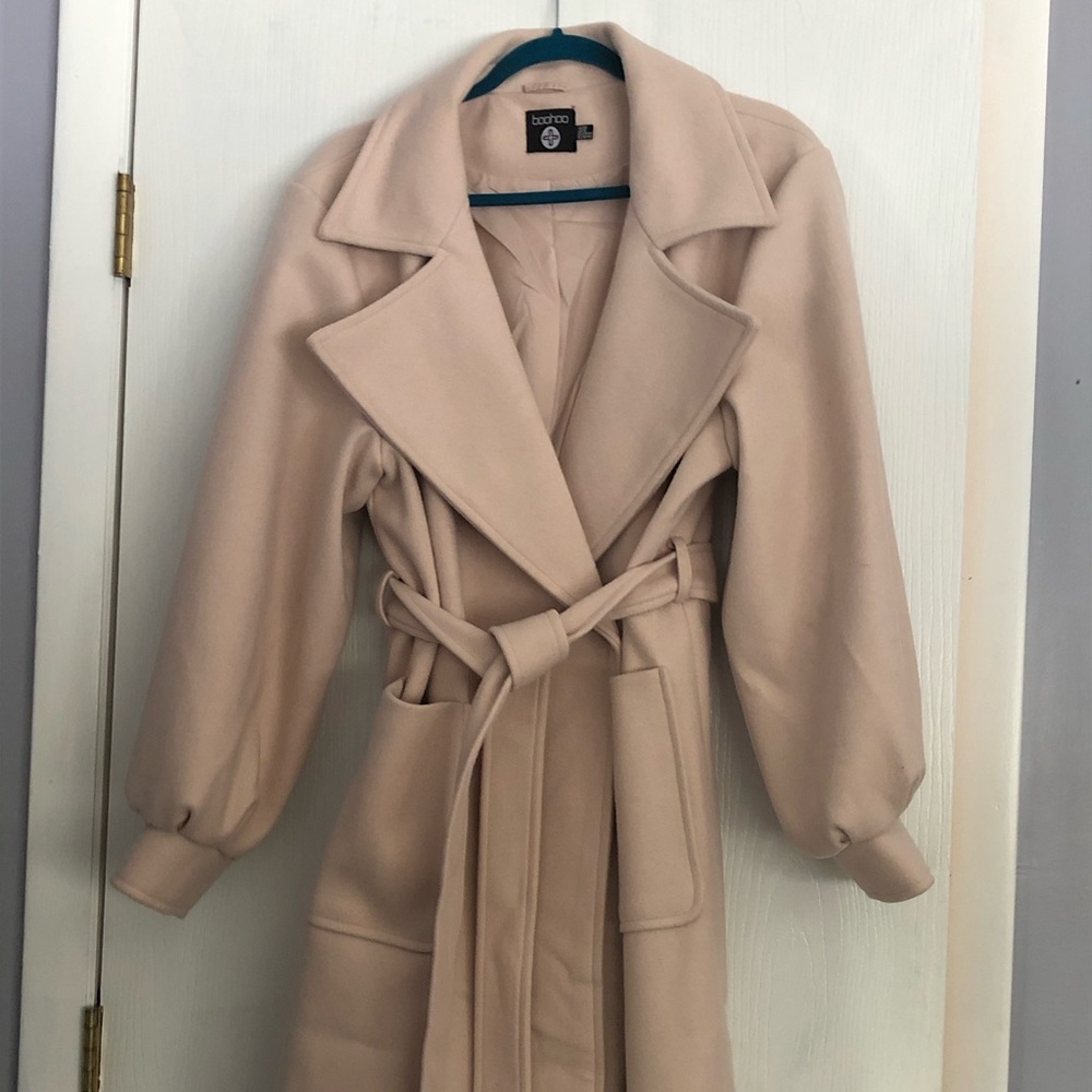 Boohoo wool look coat